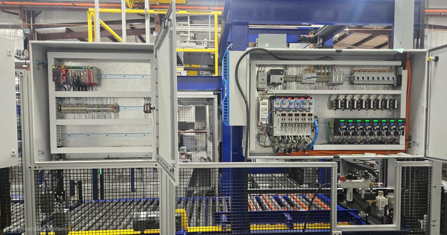 Machine control panel integrated on the line